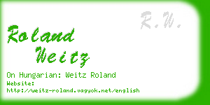 roland weitz business card